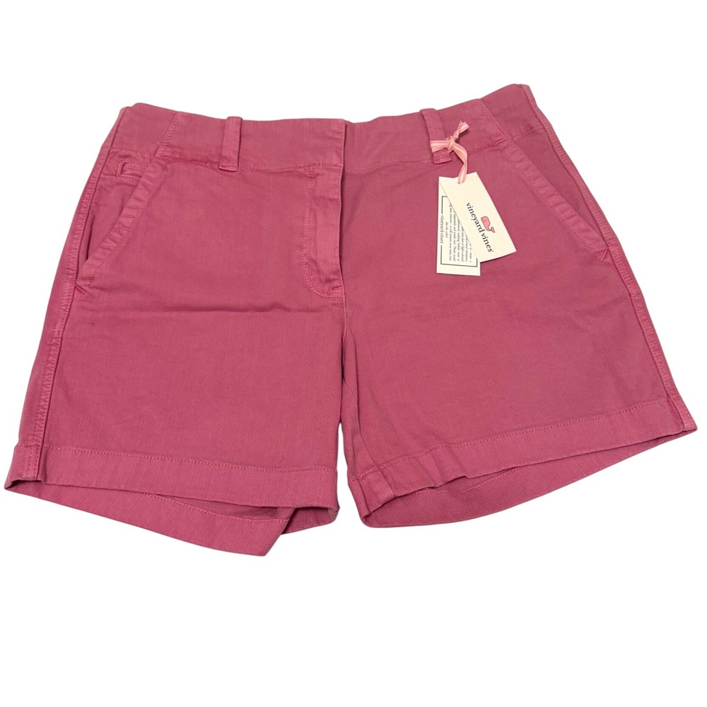 Vineyard Vines Herringbone 5 Inch Every Day Short Black Raspberry 6 2H001513 NET